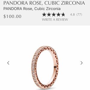 Pandora Sparkle and Hearts Ring